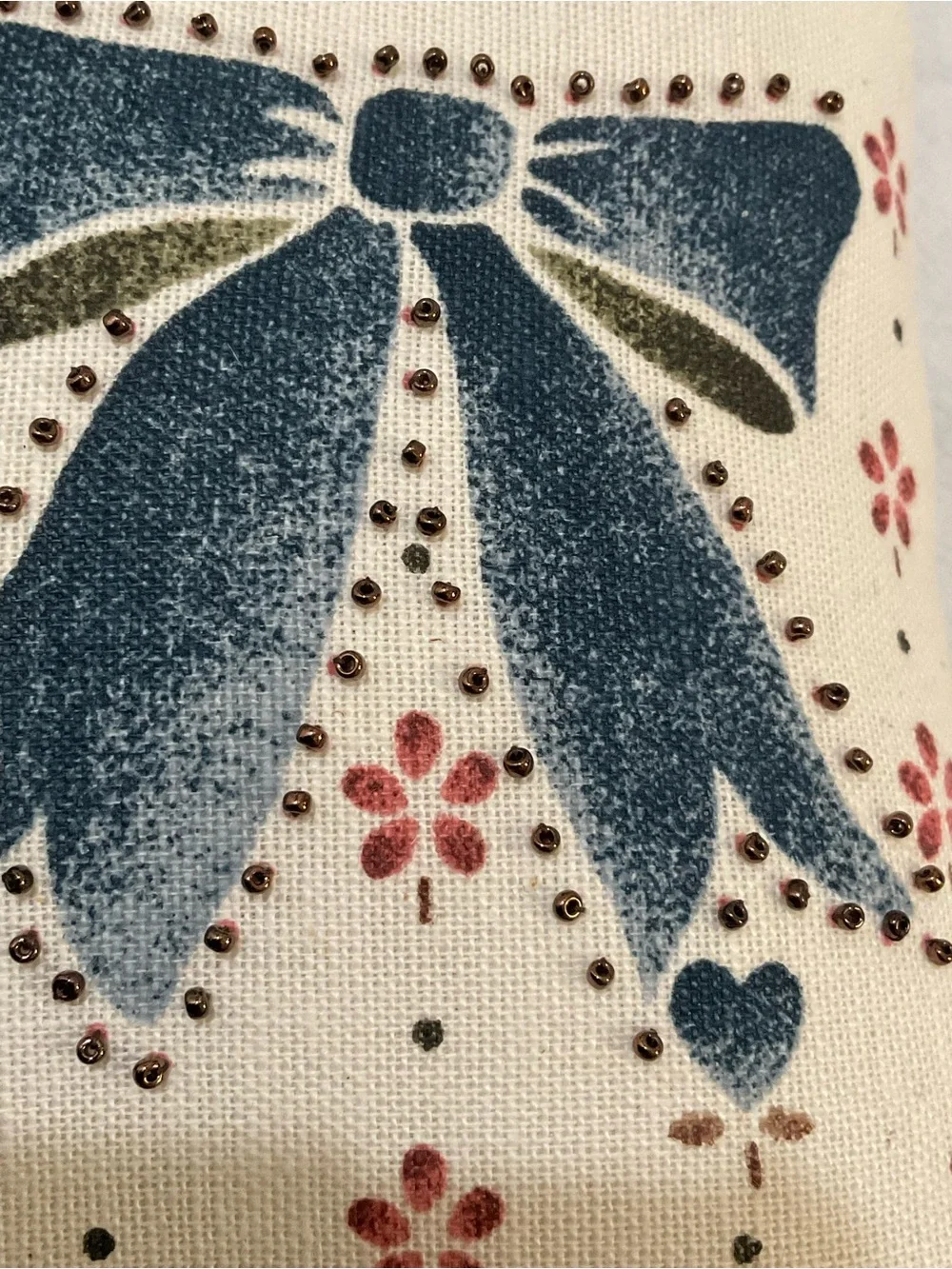 Folk Art Cat Rabbit Pillows Stuffed Bead Embellished Farmhouse Scandinavian Boho